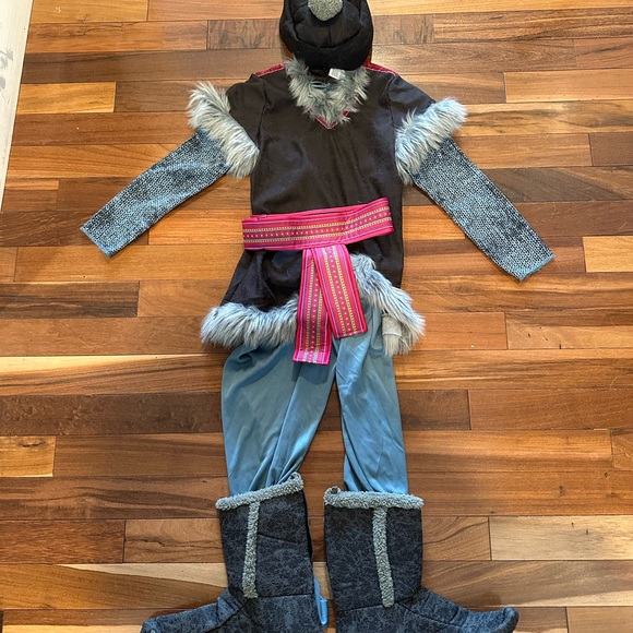 Disney Christof Frozen boys  Kids Viking Costume with Gray and Blue Accents - Picture 2 of 6